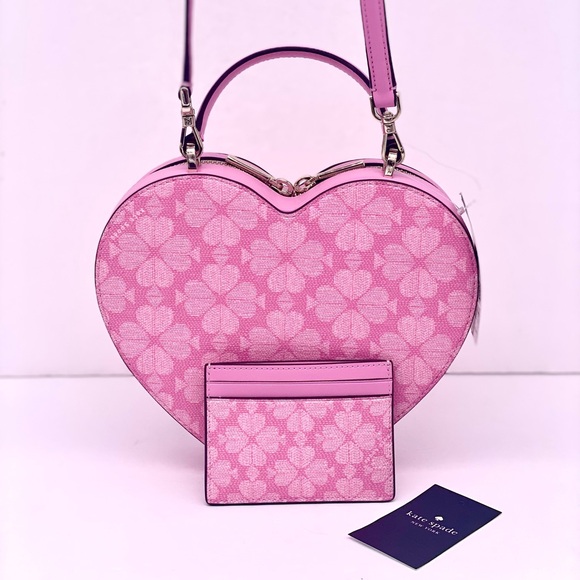 Kate Spade Love Shack Spade Flower Heart Crossbody and Small Wallet Card Holder - Picture 3 of 16
